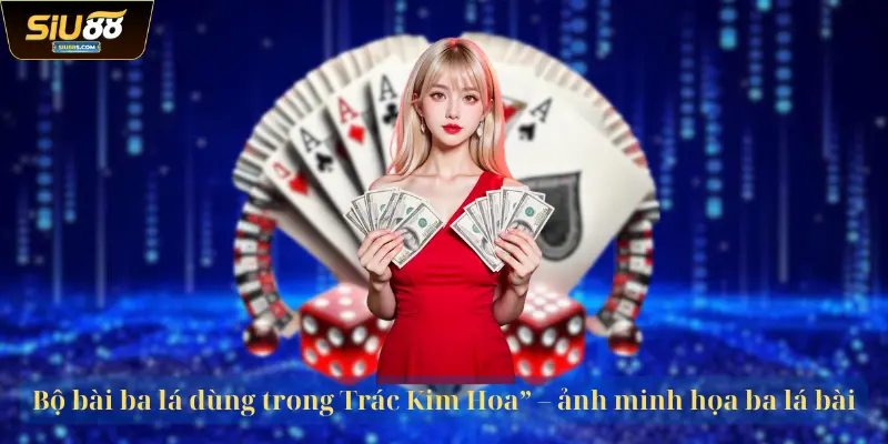 Bộ bài ba lá dùng trong Trác Kim Hoa” – ảnh minh họa ba lá bài